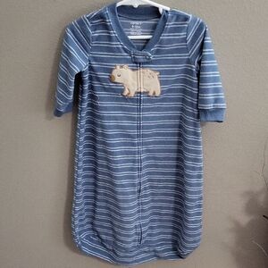 Carter's Blue & White Striped Bear Sleep Sack